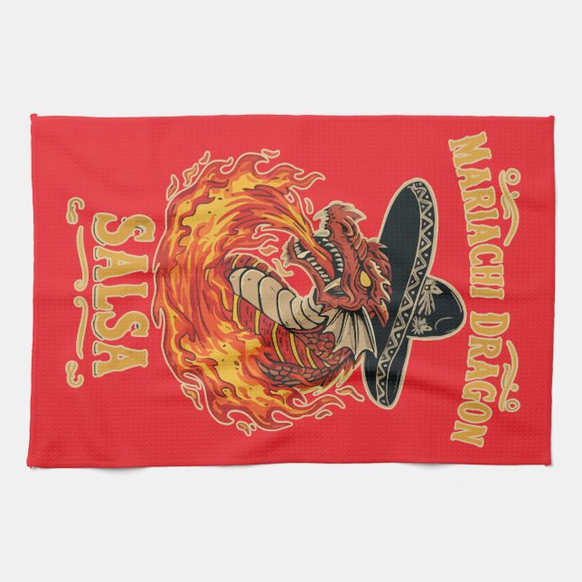 Paño De Cocina Mariachi Dragon Salsa (Horizontal)