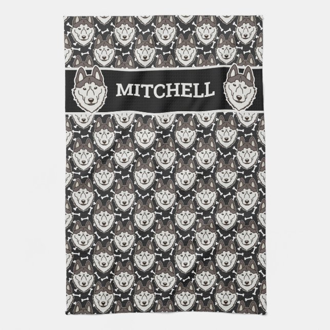 Paño De Cocina Marihuana siberiana Husky Mascota de Perros del Ár (Vertical)