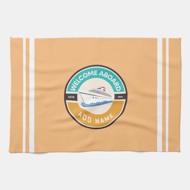 Paño De Cocina Marina azul Nautical Anchor club náutico marina (Horizontal)