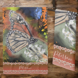Paño De Cocina Mariposa abstracta de cumpleaños PV02