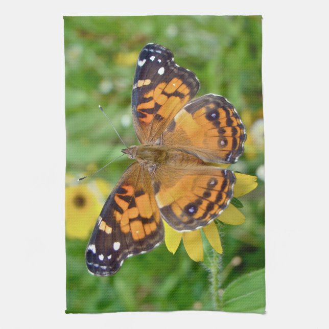 Paño De Cocina Mariposa Americana - Vanessa virginiensis (Vertical)