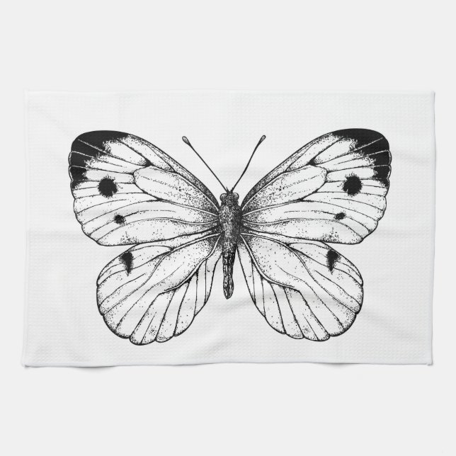 Paño De Cocina Mariposa de col (Horizontal)