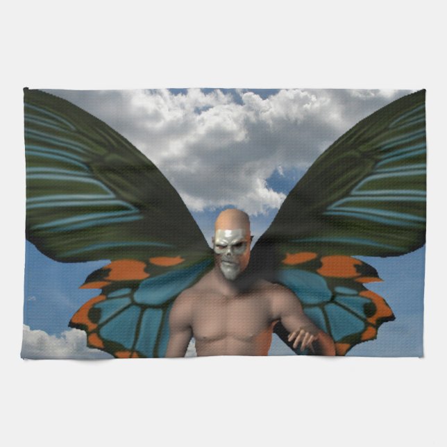 Paño De Cocina Mariposa de cráneo (Horizontal)