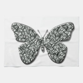 Paño De Cocina Mariposa Elegante De Color Negro Y Blanco