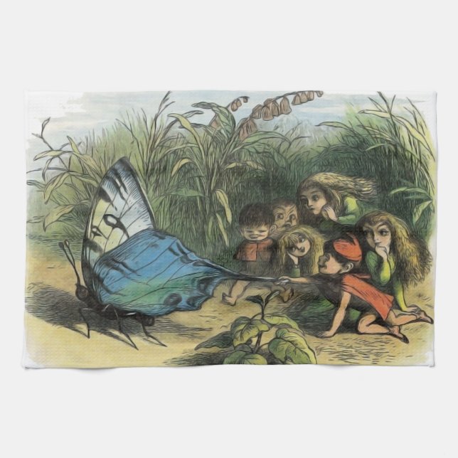 Paño De Cocina Mariposa Elf Artwork Cuidad Elves Butterflies (Horizontal)