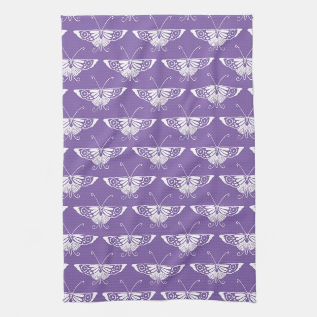 Paño De Cocina Mariposa estilizada de Deco - lila polvorienta (Vertical)
