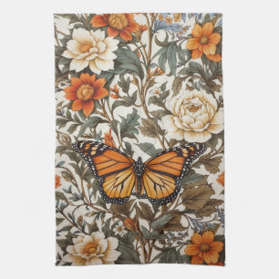 Paño De Cocina Mariposa Monarca Elegante Inspirada en William Mor
