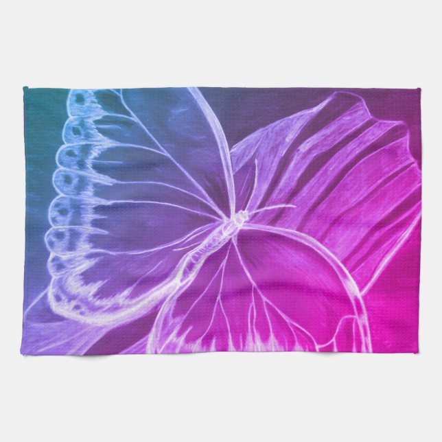 Paño De Cocina Mariposa morada (Horizontal)