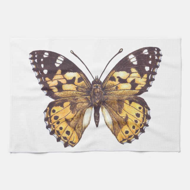 Paño De Cocina Mariposa pintada (Horizontal)