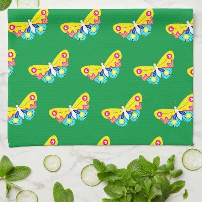 Paño De Cocina Mariposa PopArt (Doblado)