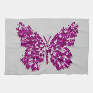 Paño De Cocina Mariposa púrpura y con capas de fucsia