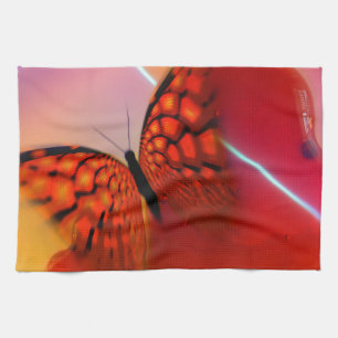 Paño De Cocina Mariposa y corazones