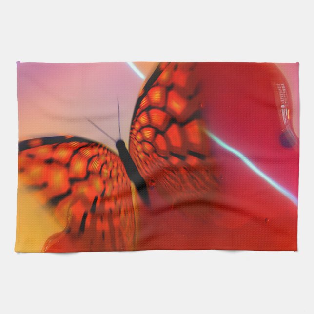 Paño De Cocina Mariposa y corazones (Horizontal)