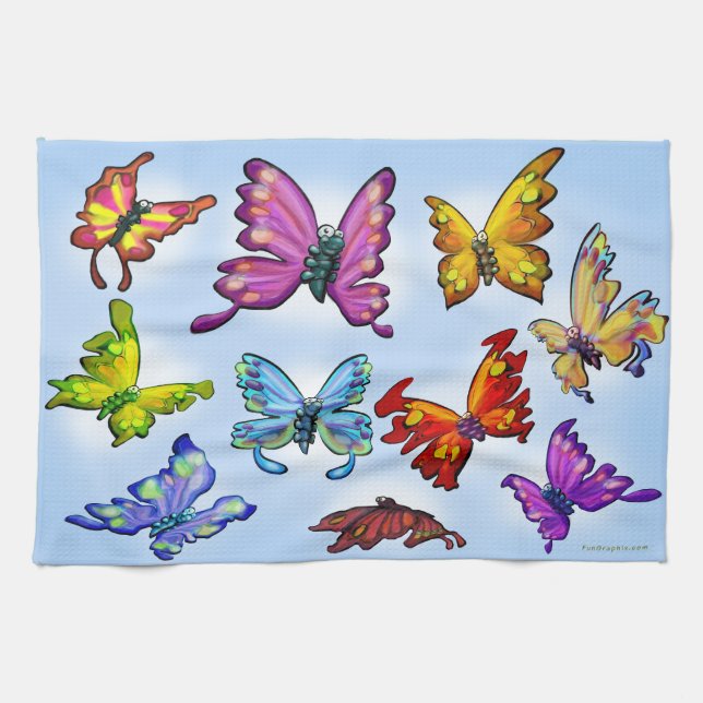 Paño De Cocina Mariposas (Horizontal)