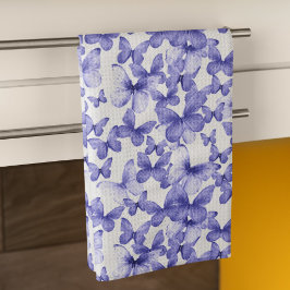 Paño De Cocina Mariposas Azules Coloridas Modernas