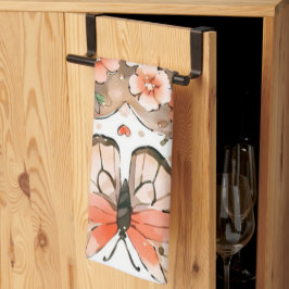 Paño De Cocina Mariposas, corazones y flores