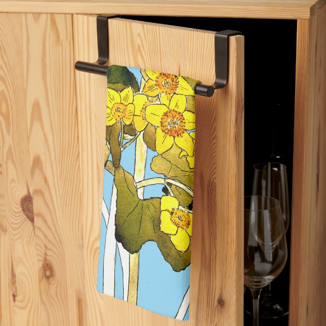 Paño De Cocina Mariposas de Art Nouveau (Pliegue de tercios)