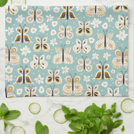 Paño De Cocina Mariposas de arte popular retro