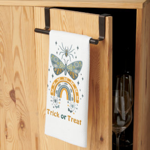 Paño De Cocina Mariposas de Halloween, arcoíris y arañas
