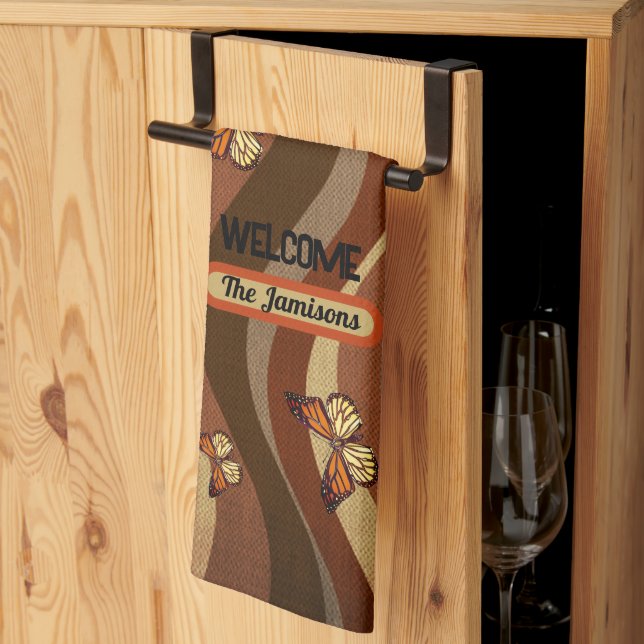 Paño De Cocina Mariposas de otoño (Pliegue de tercios)