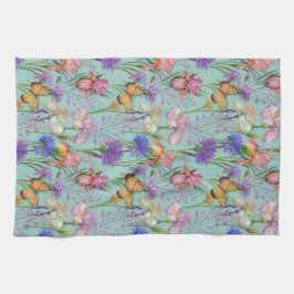 Paño De Cocina Mariposas En El Jardín