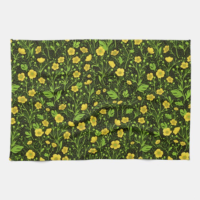 Paño De Cocina Mariposas en negro (Horizontal)