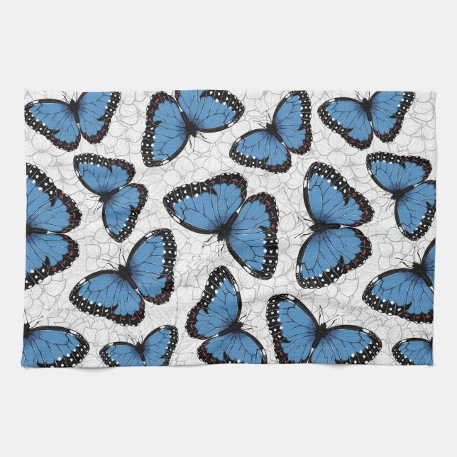Paño De Cocina Mariposas morfo azules (Horizontal)