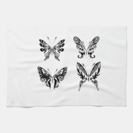 Paño De Cocina Mariposas Negras Y Blancas