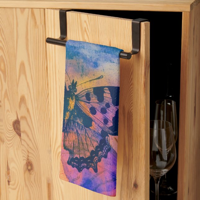 Paño De Cocina Mariposas pintadas (Pliegue de tercios)