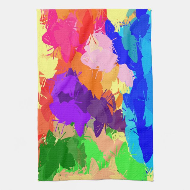 Paño De Cocina Mariposas Rainbow Kaleidoscope (Vertical)