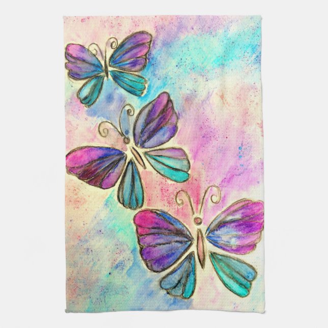 Paño De Cocina Mariposas suaves: (Vertical)