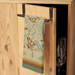 Paño De Cocina Mariposas y árboles Naranjas de Nouveau