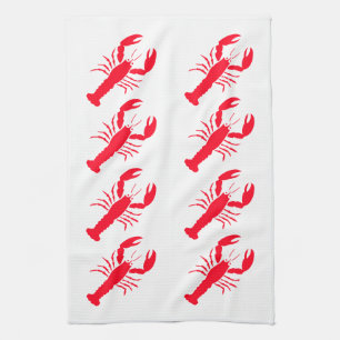 Paño De Cocina Marisco de langosta blanco rojo 4Nicholas