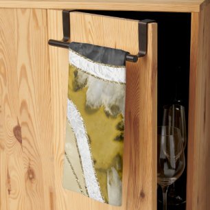 Paño De Cocina Mármol Agata Oro Glam 7