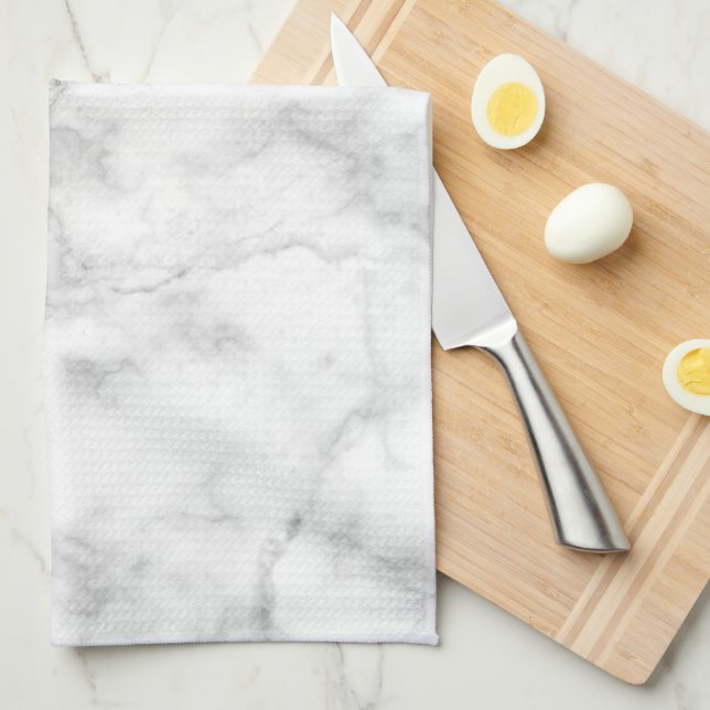 Paño De Cocina Mármol blanco (Doblado Cuarto)