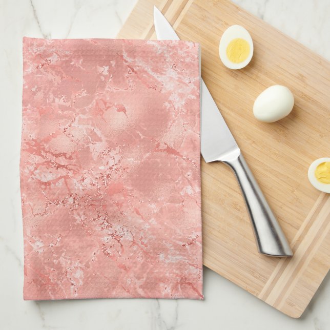 Paño De Cocina Mármol de oro Rosa 4 (Doblado Cuarto)