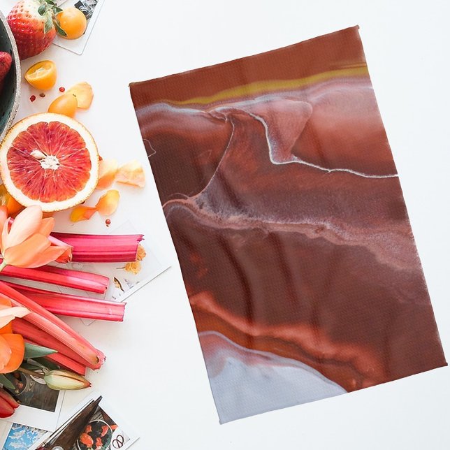 Paño De Cocina Mármol de Piedra de Borgoña Rojo Fluido Abstracto  (Subido por el creador)