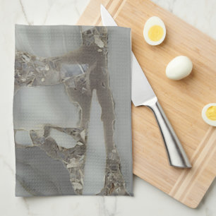 Paño De Cocina Mármol gris con veta dorada