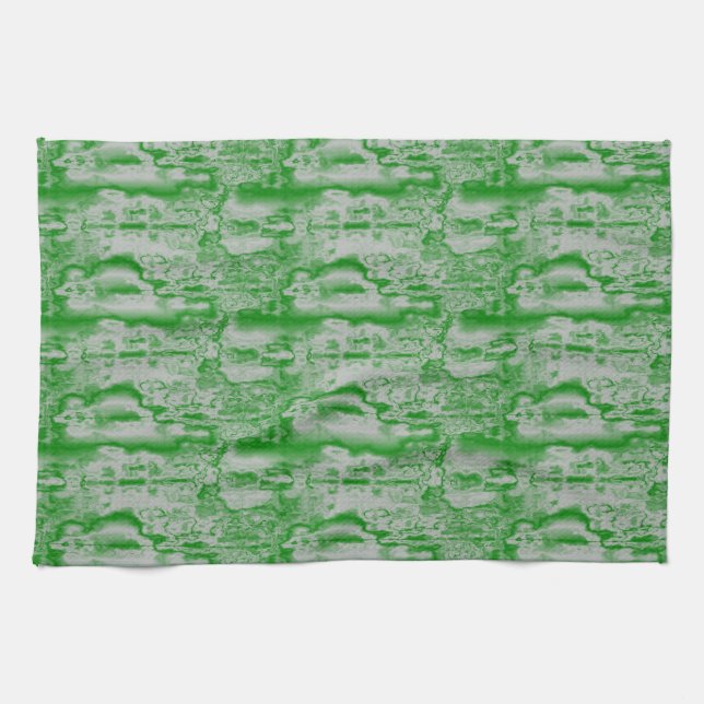 Paño De Cocina Mármol gris y verde oscuro (Horizontal)