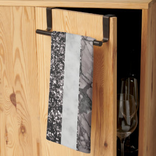 Paño De Cocina Mármol Leopardo Brillo Rayas Glam 1