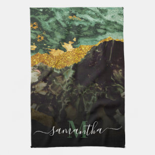 Paño De Cocina Mármol y Purpurina Textura abstracta