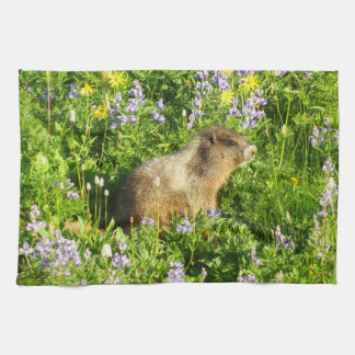 Paño De Cocina Marmot en Mont Rainier Wildflowers