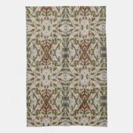 Paño De Cocina Marrón Verde y Gris Azul