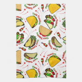 Paño De Cocina Martes Taco Tacos duros y blandos y Salsa caliente