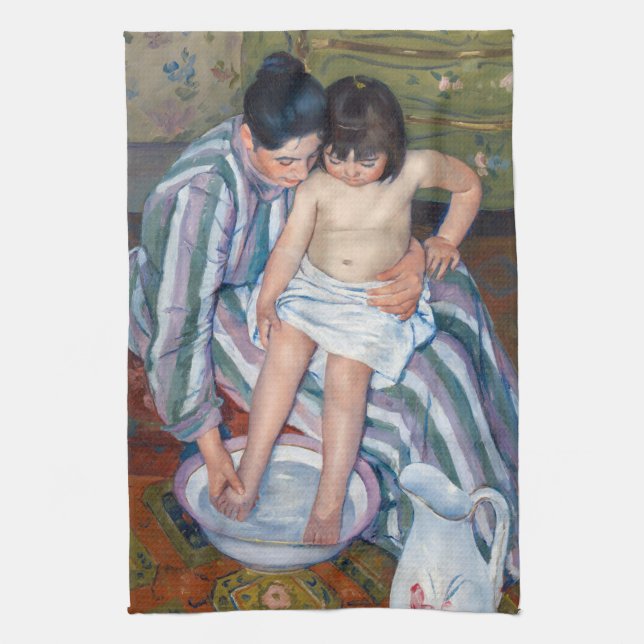 Paño De Cocina Mary Cassatt - El baño del niño / El baño (Vertical)