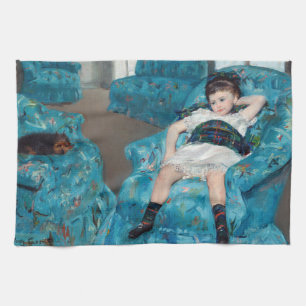 Paño De Cocina Mary Cassatt - Niña pequeña en un sillón azul