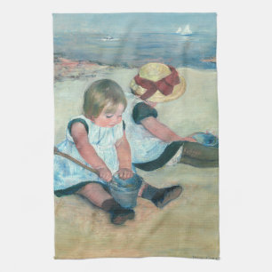 Paño De Cocina Mary Cassatt - Niños jugando en la playa