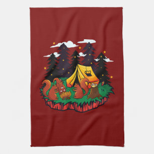 Paño De Cocina Más Diversión con esta Ardilla de Camping