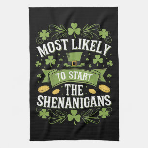 Paño De Cocina Más Probable Que Inicie La Traviesa St Patricks