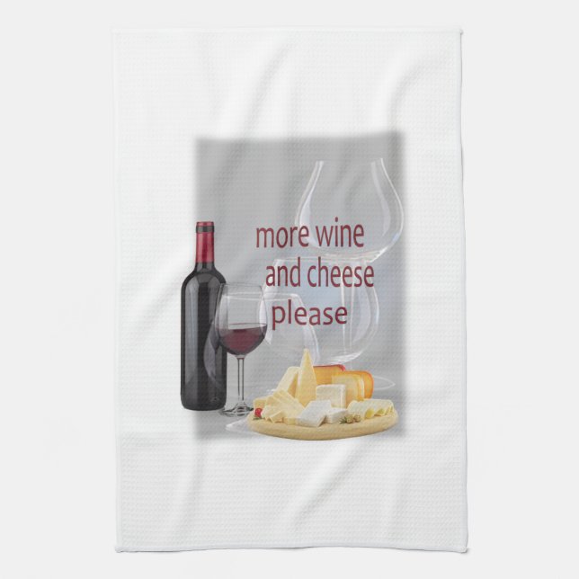 Paño De Cocina Más vino y queso (Vertical)